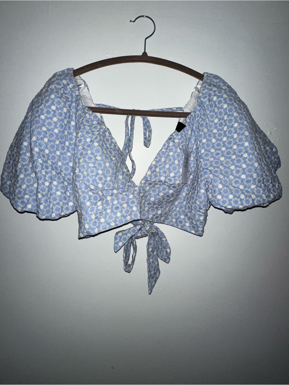MINKPINK Light Blue Floral Crop Top